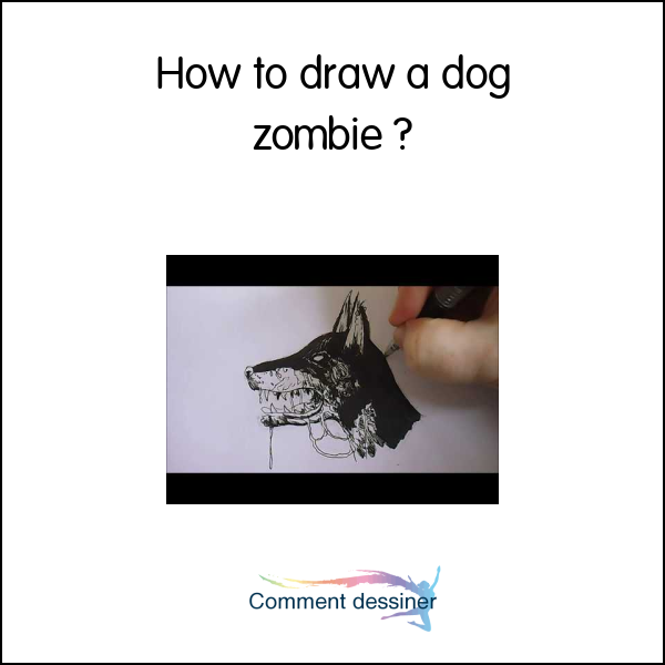 How to draw a dog zombie